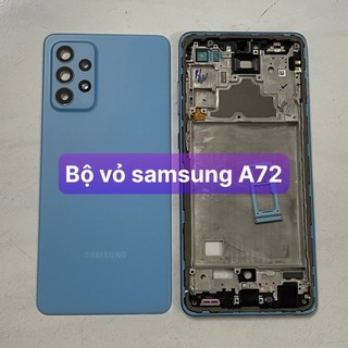Bộ xương vỏ samsung A72 ,kèm khay sim,lắp sẵn kính cam