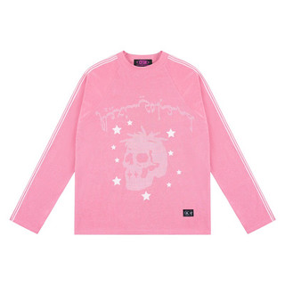 Pink "TOO MUCH FLEX" Sparkly Track Long Sleeve
