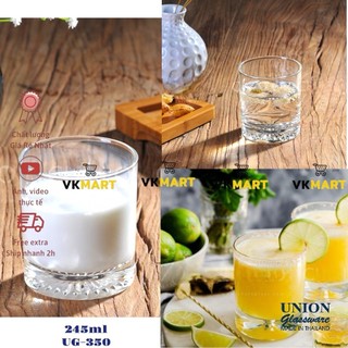 Bộ ly thủy tinh Union glass, Ly cocktail, cốc uống nước, trà, nhập khẩu Thái Lan, UG-350 245ml