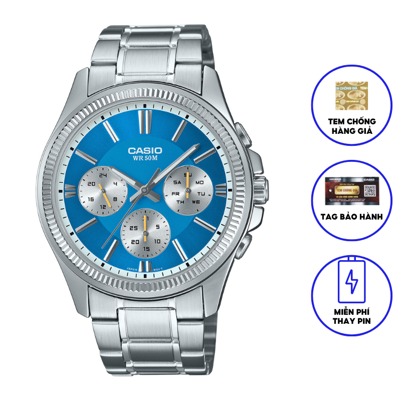 Đồng Hồ Nam Dây Kim Loại Chính Hãng Casio MTP-1375D-2A2