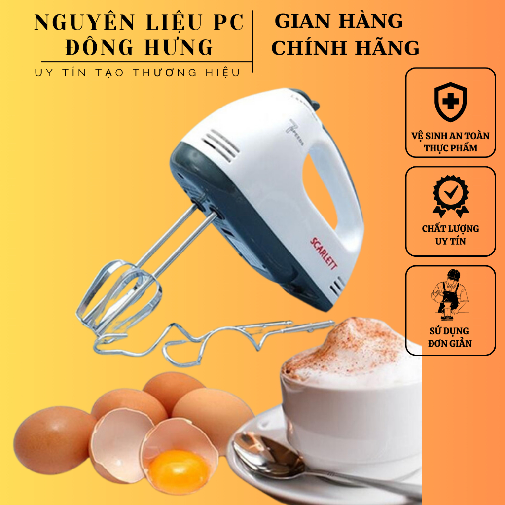 Máy Đánh Trứng Cầm Tay 7 Tốc Độ Công Suất 180W