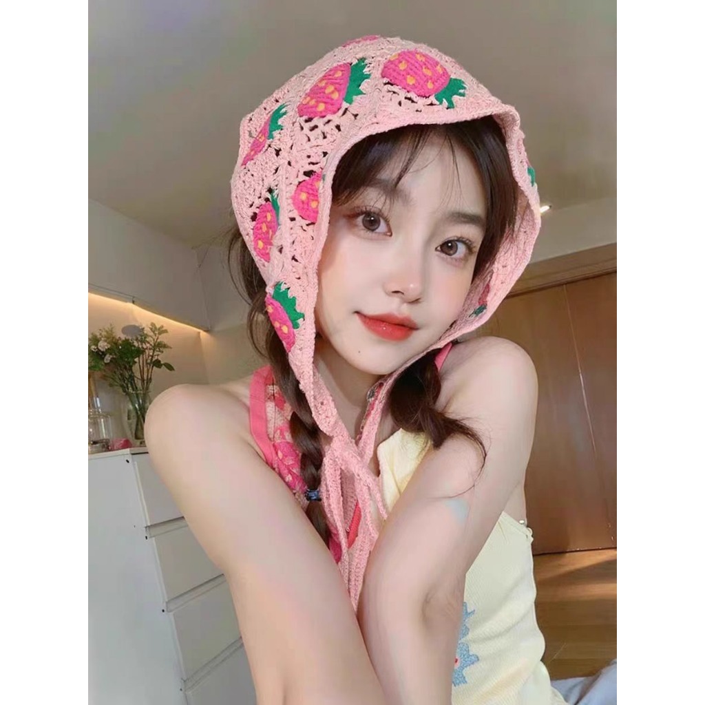 [HÀNG SẴN-MIỄN SHIP] Khăn Tam Giác Trùm Đầu Hot Trend, Băng Đô Đan Len, Khăn Choàng Cổ Đi Du Lịch Sinh Nhật