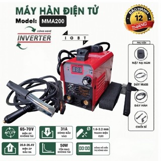 Máy hàn bostech 200e chuyên que 2.5-3.2mm , kéo que 2.5mm suyên suốt , 3.2mm hỗ trợ 15 que , bảo hành 12 tháng