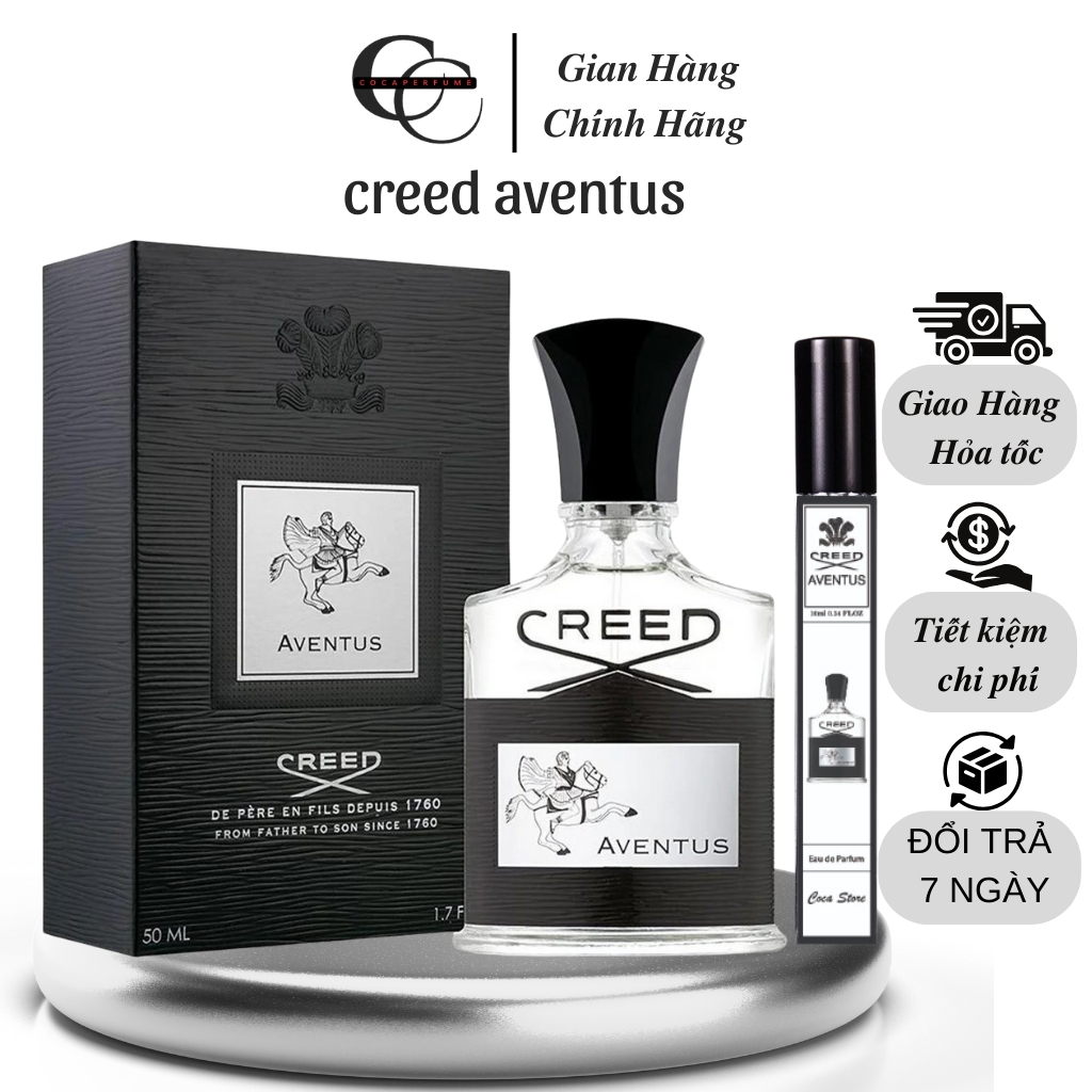 Nước Hoa Nam Creed Aventus chiết 10ml, nước hoa nam cá tính mạnh mẽ