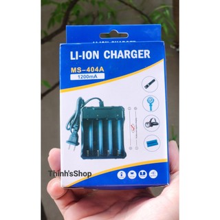 Máy sạc Li-ion CHARGER MS-404A chuyên dùng cho pin 18650, 14650