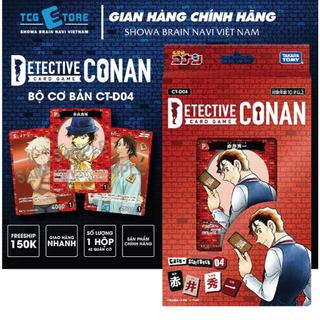 Bộ cờ chiến thuât Conan TCG, Takaratomy, Bộ cơ bản CT-D04 phiên bản Akai Shuichi, số lượng 1 hôp 42 quân cờ