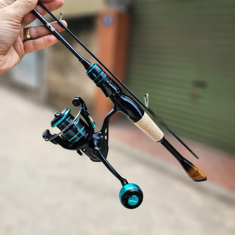 Bộ Combo Cần Câu Lure UL Cán Bóng Chày Đứng - Golden mud carp - Kết hợp Máy Đứng Takumi HZ1000