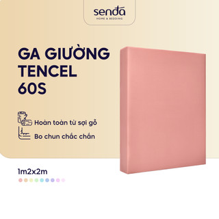 Ga giường Lụa Tencel 1m2 Sen Đá Home Bedding cao cấp trơn màu, drap bo chun trải nệm, ra lẻ bọc đệm 1m2x2m