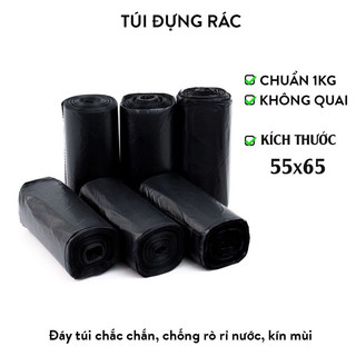 Sét 3 cuộn túi đựng rác đen/ màu tự phân huỷ