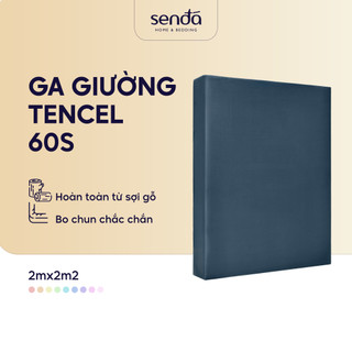 Ga giường Lụa Tencel 2mx2m2 Sen Đá Home Bedding cao cấp trơn màu, drap bo chun trải nệm 2m2 x 2m, ra bọc đệm mát lạnh