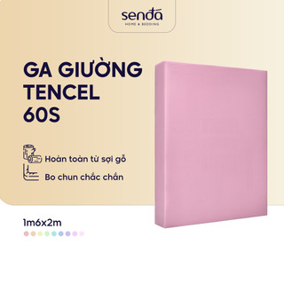 Ga giường Lụa Tencel 1m6x2m Sen Đá Home Bedding cao cấp trơn màu, drap bo chun trải nệm 1m6 x 2m, ra bọc đệm mát lạnh