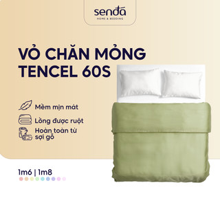 Vỏ chăn Lụa Tencel lồng được ruột 2mx2m2 1m8x2m 1m6x2m 2m4x2m2 cao cấp, mền lẻ Tencel 60s trơn màu - Sen Đá Home Bedding