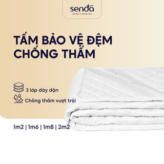 Tấm bảo vệ nệm chống thấm Sen Đá Home Bedding bông Polyester 1m2 1m6 1m8 2m2, tấm lót đệm cao cấp
