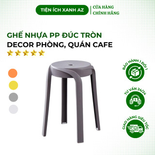 Ghế đôn nhựa quán cafe, ghế đẩu nhựa đúc decor phòng khách phòng trà quán trà chanh nhà hàng khách sạn sang trọng