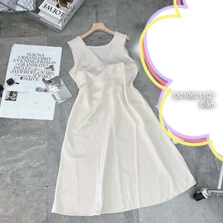 Đầm suông lụa sát nách lưng tim sang trọng VIENS STORE