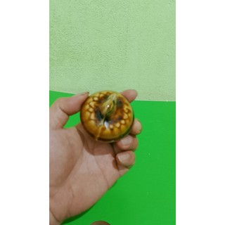 Nắp bình trà men nâu kiểu xưa