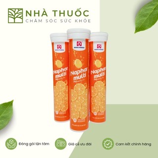 Viên sủi Naphar Multi vị cam bổ sung vitamin nâng cao sức đề kháng- Tuýp 20 viên