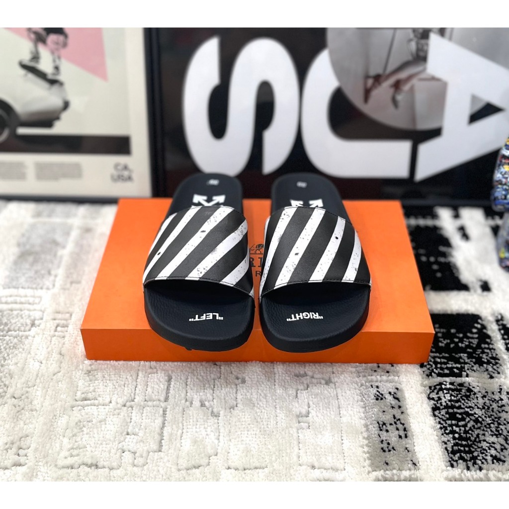 DÉP LÊ NAM QUAI NGANG CAO SU OFF.WHITE IN 5D SẮC NÉT FORM CHUẨN ĐẸP