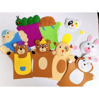 Đồ mầm non - Bộ rối tay nỉ truyện tranh nhiều mẫu theo chủ đề p2