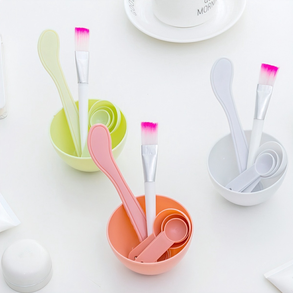 Bộ Bát Trộn Đắp Mặt Nạ Bộ Chén Trộn Mặt Nạ 6in1 Tiện Ích  (Màu Ngẫu Nhiên) - GULA