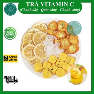 Trà Vitamin C chứa Viên chanh dây, Quất Vàng, Chanh vàng giúp detox, giải khát, tăng đề kháng