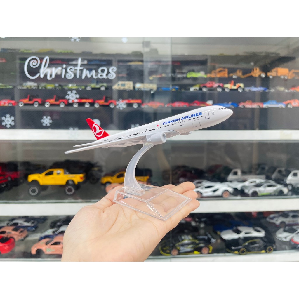 Mô hình máy bay bằng kim loại Turkish Airlines Boeing B777-300ER 16cm MB16071