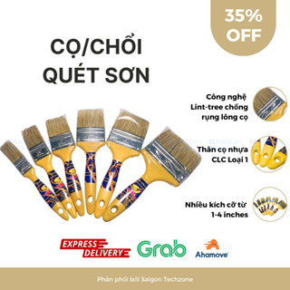 Cọ Sơn Cán Nhựa Vàng Chất Lượng Cao, Lông Cọ Mịn, Không Rụng, Tái Sử Dụng Nhiều Lần