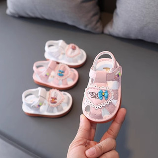 Dép tập đi cho bé gái đế chống trơn trượt dép tập đi cho bé 1-3 tuổi có kèn-Giangkids