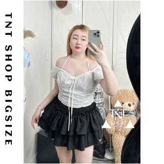 ÁO CROPTOP BIGSIZE LƯNG THUN NHÚN EO[TNT SHOP BIGSIZE 60KG 90KG]