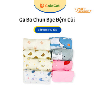 Ga cũi cho bé Goldcat cắt theo yêu cầu chất liệu muslin cao cấp, siêu mềm mát, bo chun ôm sát đệm