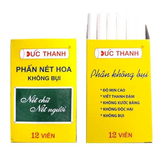 Lốc 10 hộp phấn trắng phấn màu Nét hoa không bụi Đức Thanh