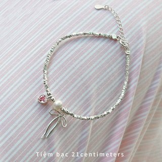 Lắc tay bạc Nơ tim ngọc trai, Lắc tay Tiệm bạc 21Centimeters
