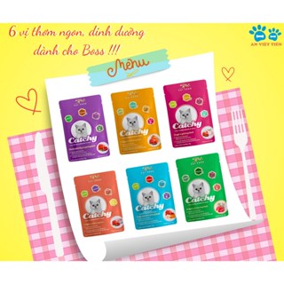 (Combo 12 gói) Pate Catchy 5Plus Gói 70g dành cho mèo mọi lứa tuổi, Pate dành cho mèo đủ vị Mix vị