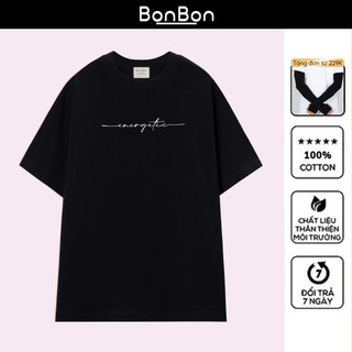 Áo thun tay lỡ, áo phông oversize nam nữ 100% cotton, co giãn 2 chiều, cổ bo tròn, có thể giặt máy BonBon - AC1023