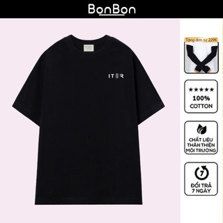 Áo thun tay lỡ, áo phông oversize 100% cotton, co giãn 2 chiều, cổ bo tròn, hình in Pet có thể giặt máy BonBon - AC1035