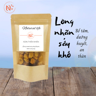 Long nhãn không đường sấy khô Natural Life 50G - 100G hàng loại 1 an thần, bổ thận