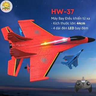 Đồ chơi Máy bay xốp điều khiển từ xa HW-37, kích thước lớn, vật liệu nhẹ, siêu bền, tầm bay 100m, PIN 20p - Sunny Kids