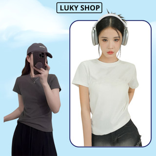 Áo thun ôm body chất bozip cotton basic tôn dáng