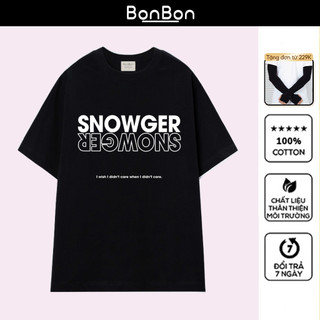 Áo thun nam nữ, áo phông oversize 100% cotton, co giãn 2 chiều, cổ bo tròn, hình in Pet có thể giặt máy BonBon - AC1014