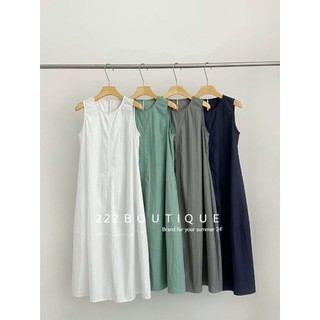 Váy thô basic evertrue suông nhẹ 61469 chất giấy