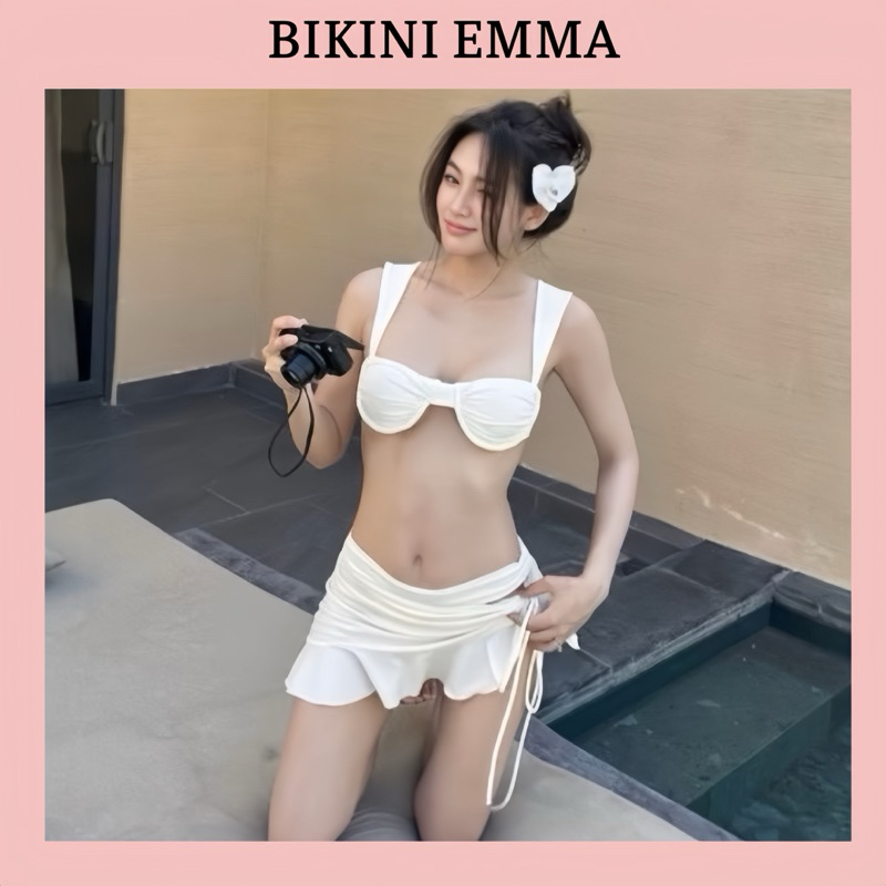 Đồ Bơi Bikini 3 Món EMMA Cup Ngang Kèm Chân Váy Mặc Nhiều Kiểu | BigBuy360 - bigbuy360.vn