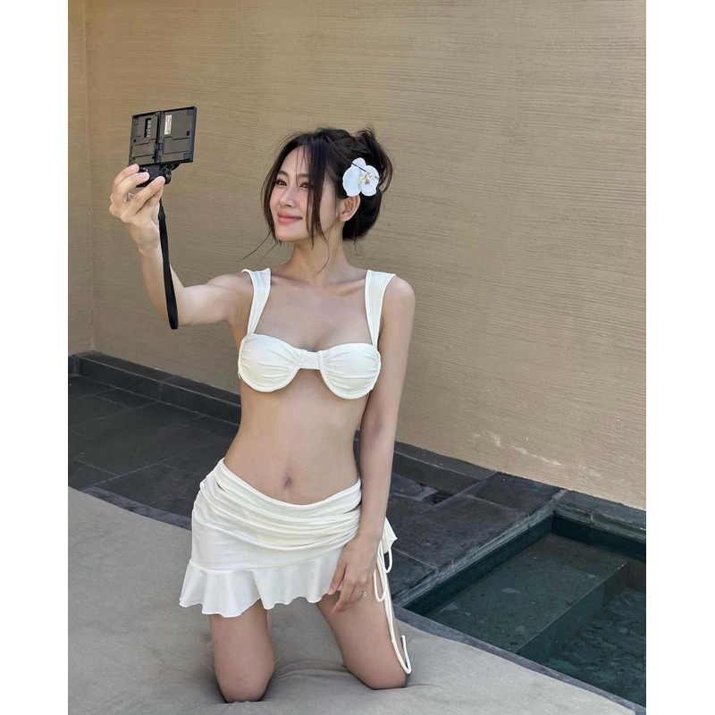 Đồ Bơi Bikini 3 Món EMMA Cup Ngang Kèm Chân Váy Mặc Nhiều Kiểu | BigBuy360 - bigbuy360.vn