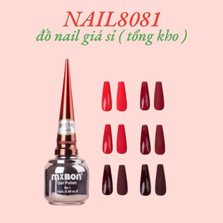 Set sơn gel Mxbon đỏ 6 màu , sơn móng