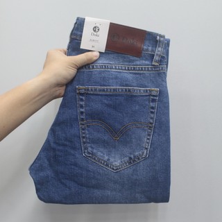 Quần Jean Nam Cao Cấp Xanh Dương, Quần Bò Nam Dáng Đứng Ôm Nhẹ, Chất Vải Co Giãn Thoải Mái, DOKI XN-15