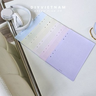 Ruột Sổ Pastel 120gsm – Màu Độc Quyền DIYVietnam – A5/A6 6 Lỗ – Giấy Dày, Mịn – 45 Tờ