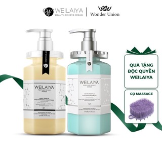 Cặp dầu gội xả phục hồi Weilaiya chiết xuất nấm Truffle giúp chống lão hóa da đầu, mượt tóc cho tóc hư tổn chai 450ml x2