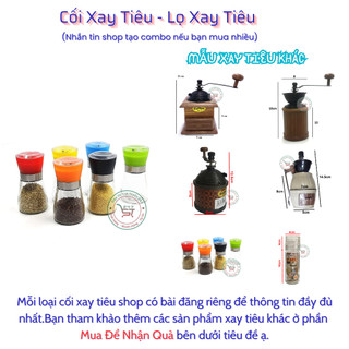 Hũ xay tiêu, đựng tiêu bằng thủy tinh