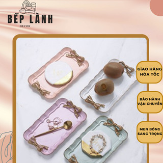 Dĩa Bánh Hình Nơ Bằng Sứ Trang Trí Phòng Makeup, Tiệm Bánh - Phong Cách Vintage Sang Trọng