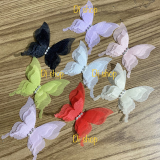 Bướm trang trí 3 lớp size 6cm đính đá