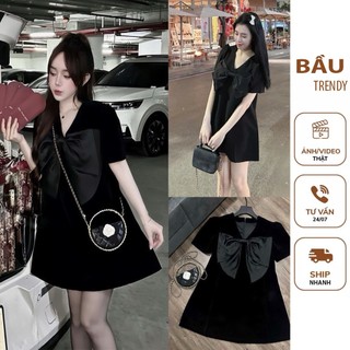 Váy đầm bầu công sở mùa hè - v855 - đầm bầu thiết kế dáng baby doll phong cách trẻ trung đầm bầu đẹp